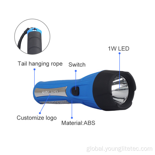 Plastic Cheap Oem Flashlight Portable Dry Battery OEM Plastic Flashlight Torch Factory